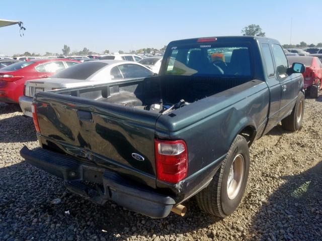 1FTYR14U34PA21675 - 2004 FORD RANGER SUP GREEN photo 4