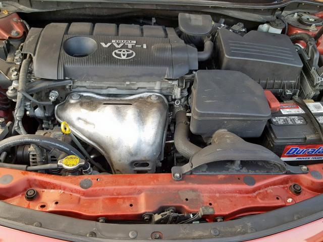 4T1BF3EK4AU039263 - 2010 TOYOTA CAMRY BASE RED photo 7