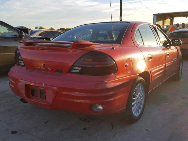 1G2NE52E7XM779434 - 1999 PONTIAC GRAND AM S RED photo 4