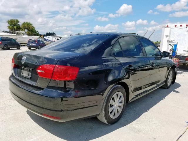 3VW2K7AJ3BM393461 - 2011 VOLKSWAGEN JETTA BASE 黑色 照片 4