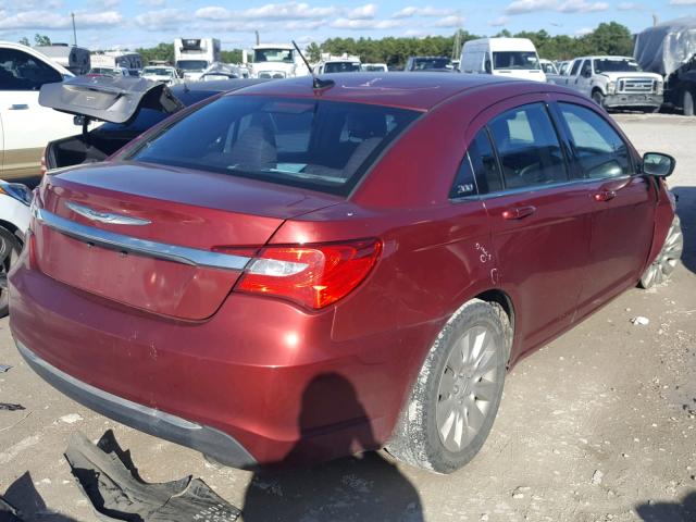 1C3CCBAG2EN137497 - 2014 CHRYSLER 200 LX RED photo 4