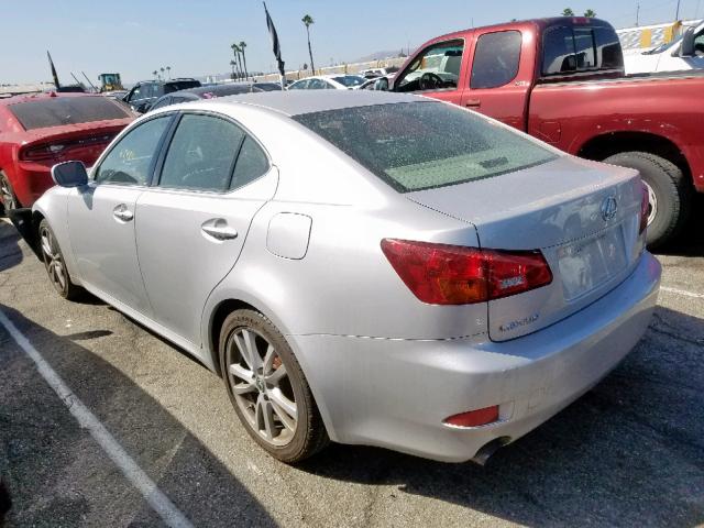 JTHBK262762006820 - 2006 LEXUS IS 250 SILVER photo 3