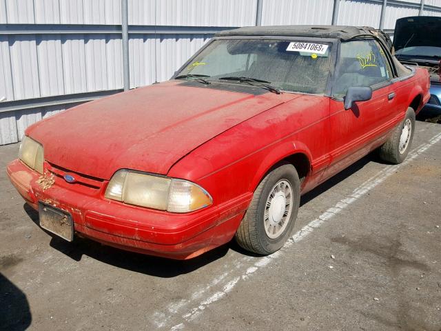 1FACP44M3PF138710 - 1993 FORD MUSTANG LX RED photo 2