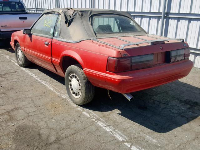 1FACP44M3PF138710 - 1993 FORD MUSTANG LX RED photo 3