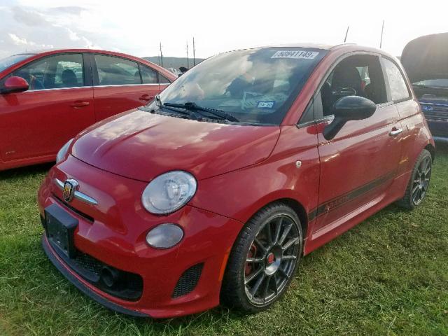 3C3CFFFH7DT754859 - 2013 FIAT 500 ABARTH RED photo 2