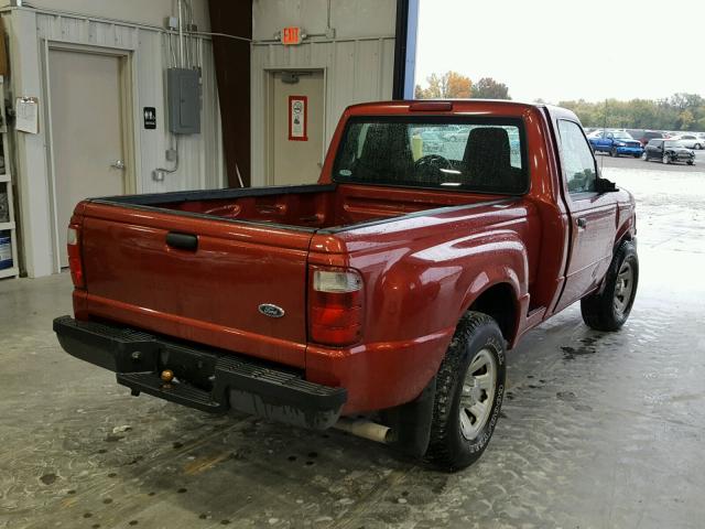 1FTYR10D04PA36074 - 2004 FORD RANGER RED photo 4