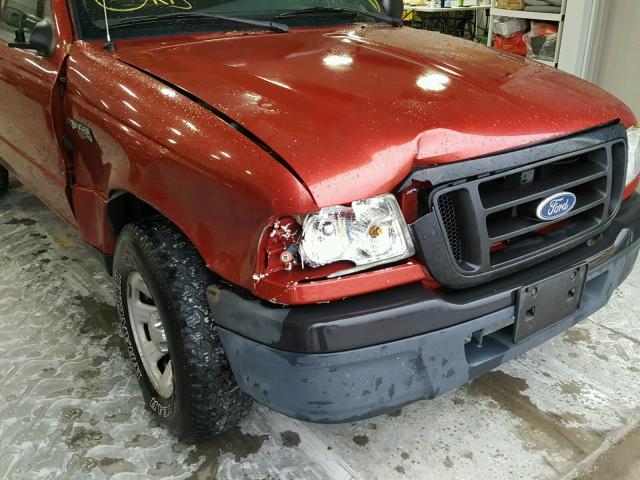 1FTYR10D04PA36074 - 2004 FORD RANGER RED photo 9