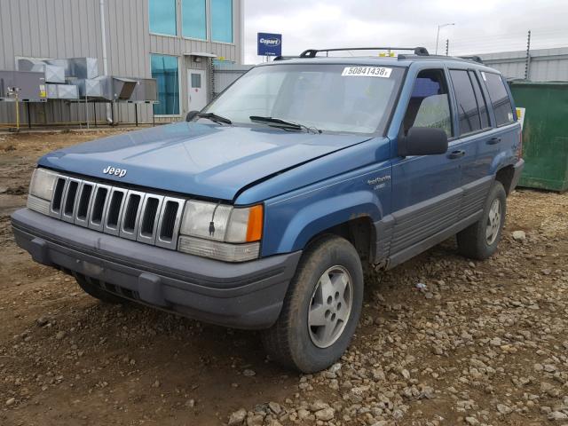 1J4GZ58Y5RC185275 - 1994 JEEP GRAND CHER BLUE photo 2