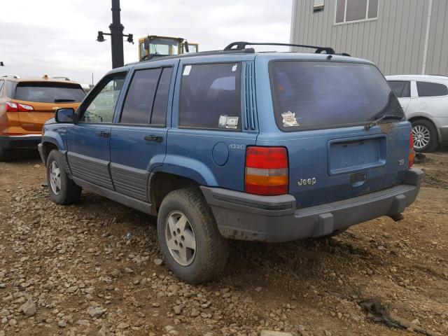 1J4GZ58Y5RC185275 - 1994 JEEP GRAND CHER BLUE photo 3