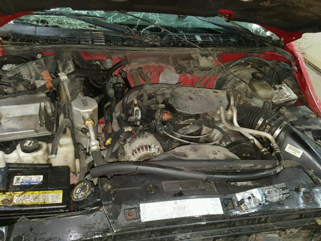 1GTCT19X338184012 - 2003 GMC SONOMA RED photo 7