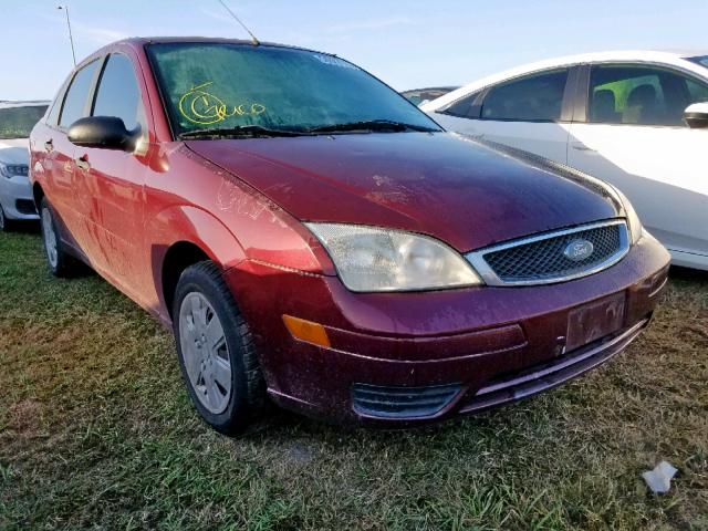 1FAHP34NX7W180137 - 2007 FORD FOCUS ZX4 BURGUNDY photo 1