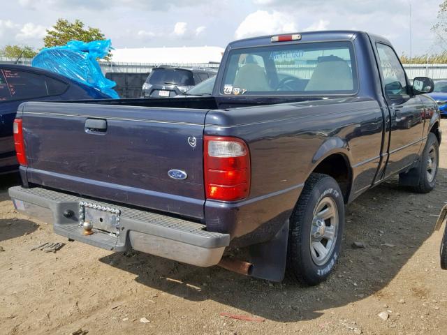 1FTYR10U12PA86558 - 2002 FORD RANGER BLUE photo 4