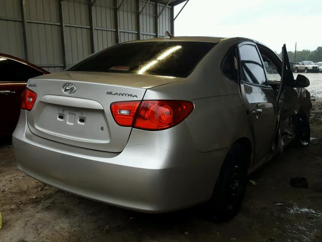 KMHDU46D49U680350 - 2009 HYUNDAI ELANTRA GL GOLD photo 4