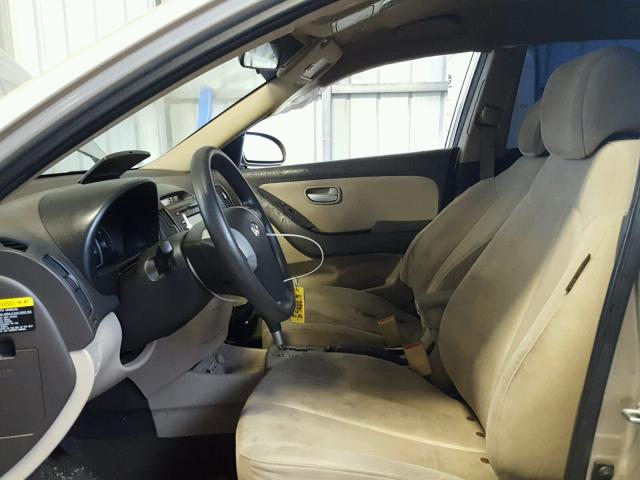 KMHDU46D49U680350 - 2009 HYUNDAI ELANTRA GL GOLD photo 5