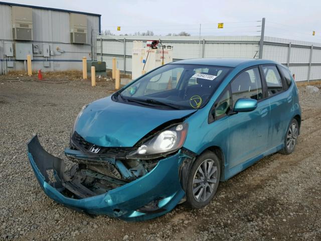 JHMGE8H59CC025835 - 2012 HONDA FIT SPORT BLUE photo 2