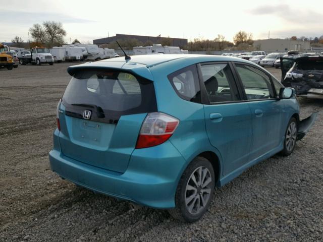 JHMGE8H59CC025835 - 2012 HONDA FIT SPORT BLUE photo 4