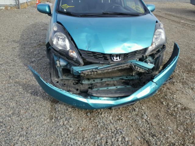 JHMGE8H59CC025835 - 2012 HONDA FIT SPORT BLUE photo 9