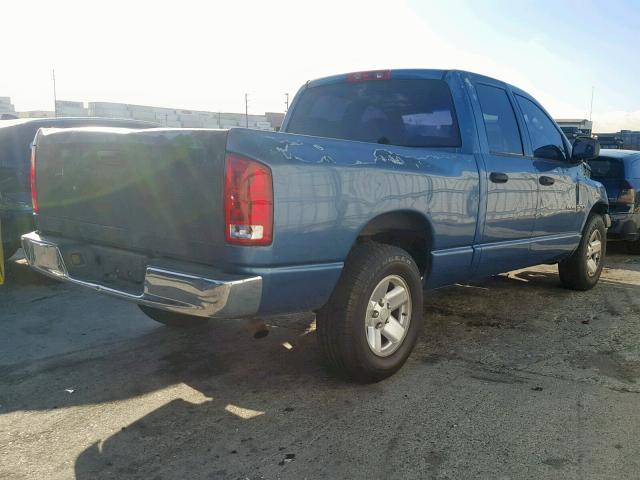 1D7HA18N13S360589 - 2003 DODGE RAM 1500 S BLUE photo 4