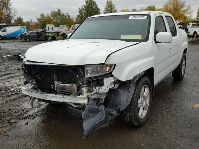 5FPYK1F52BB454090 - 2011 HONDA RIDGELINE WHITE photo 2