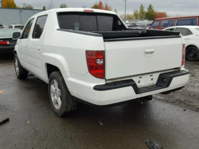 5FPYK1F52BB454090 - 2011 HONDA RIDGELINE WHITE photo 3