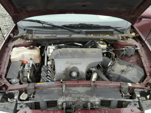 1G4HP52K434134321 - 2003 BUICK LESABRE CU RED photo 7