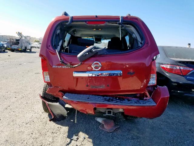 5N1AR1NB5CC607696 - 2012 NISSAN PATHFINDER RED photo 9