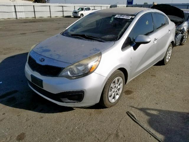 KNADM4A37D6147647 - 2013 KIA RIO LX SILVER photo 2