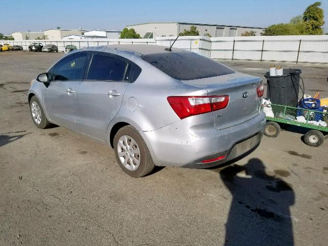 KNADM4A37D6147647 - 2013 KIA RIO LX SILVER photo 3