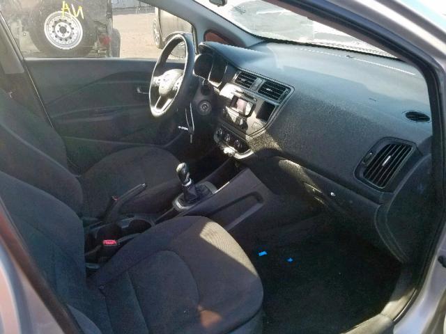 KNADM4A37D6147647 - 2013 KIA RIO LX SILVER photo 5