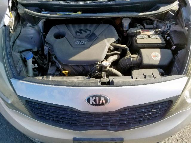 KNADM4A37D6147647 - 2013 KIA RIO LX SILVER photo 7