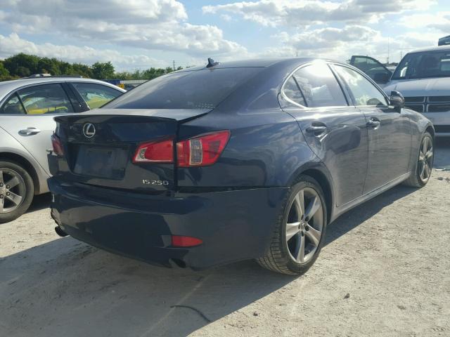 JTHBF5C22B5136183 - 2011 LEXUS IS 250 BLUE photo 4