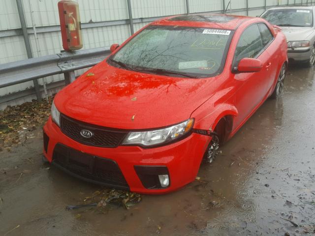 KNAFW6A30B5386815 - 2011 KIA FORTE SX RED photo 2