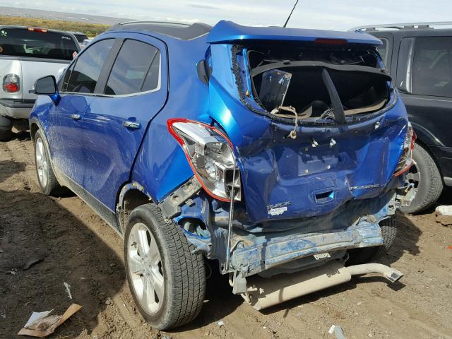 KL4CJASB9FB240668 - 2015 BUICK ENCORE BLUE photo 3