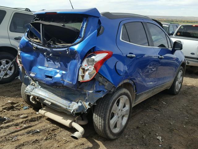 KL4CJASB9FB240668 - 2015 BUICK ENCORE BLUE photo 4