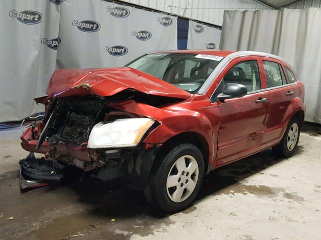 1B3HB28B07D182334 - 2007 DODGE CALIBER RED photo 2