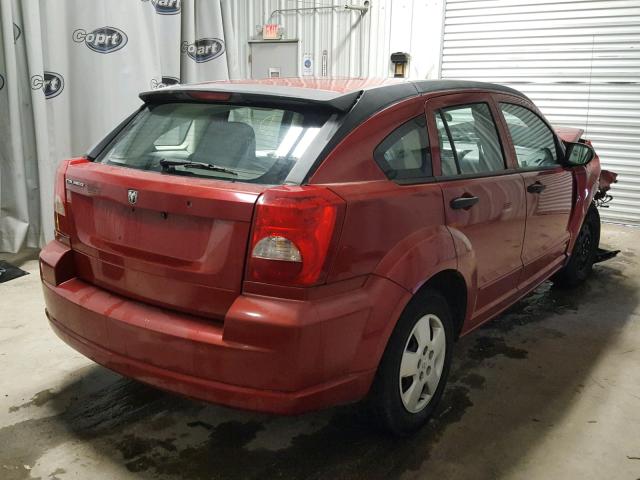 1B3HB28B07D182334 - 2007 DODGE CALIBER RED photo 4