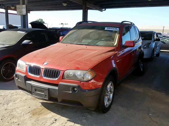 WBXPA73404WB28542 - 2004 BMW X3 2.5I RED photo 2