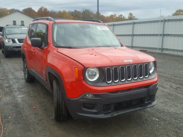ZACCJBAT5GPE10828 - 2016 JEEP RENEGADE S წითელი ფოტო 1