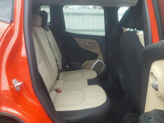 ZACCJBAT5GPE10828 - 2016 JEEP RENEGADE S წითელი ფოტო 6
