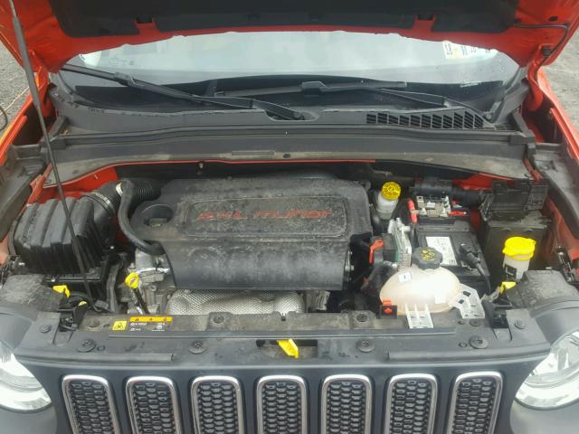 ZACCJBAT5GPE10828 - 2016 JEEP RENEGADE S წითელი ფოტო 7