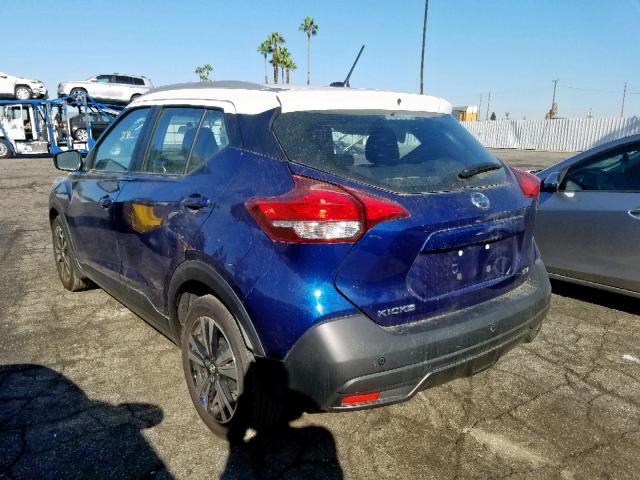 3N1CP5CU8JL527084 - 2018 NISSAN KICKS S BLUE photo 3