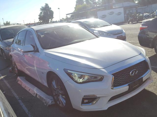 JN1EV7AP8JM352624 - 2018 INFINITI Q50 LUXE WHITE photo 1