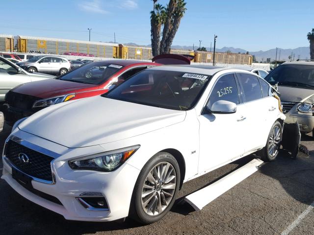 JN1EV7AP8JM352624 - 2018 INFINITI Q50 LUXE WHITE photo 2