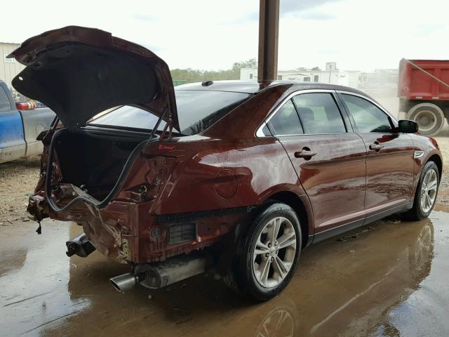 1FAHP2E87FG203109 - 2015 FORD TAURUS SEL BURGUNDY photo 4