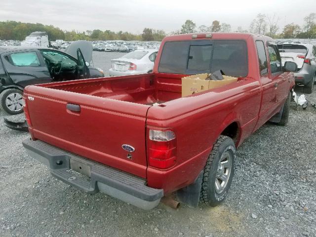 1FTYR14V32TA73644 - 2002 FORD RANGER SUP RED photo 4