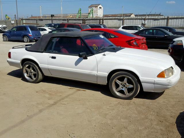 1FACP44M3PF142904 - 1993 FORD MUSTANG LX WHITE photo 9