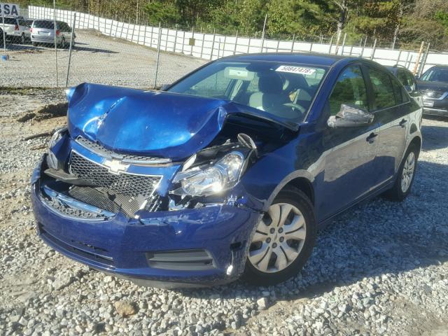 1G1PA5SH4D7103830 - 2013 CHEVROLET CRUZE LS BLUE photo 2