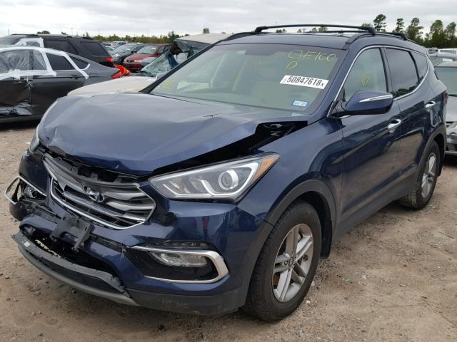 5XYZU3LB6JG548459 - 2018 HYUNDAI SANTA FE S BLUE photo 2