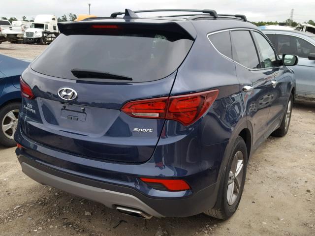 5XYZU3LB6JG548459 - 2018 HYUNDAI SANTA FE S BLUE photo 4