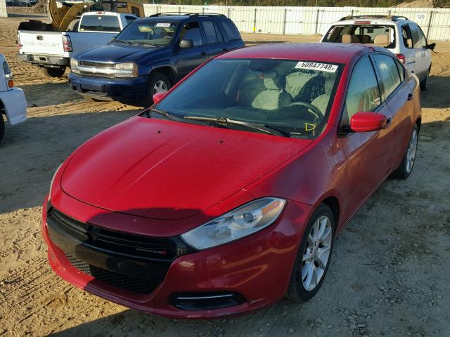 1C3CDFBH5DD133704 - 2013 DODGE DART SXT RED photo 2